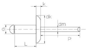 how to measure large flange blind pop rivets