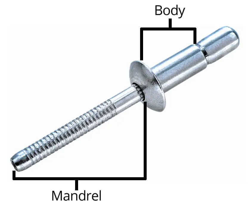 Blind Rivet Body and Blind Rivet Mandrel