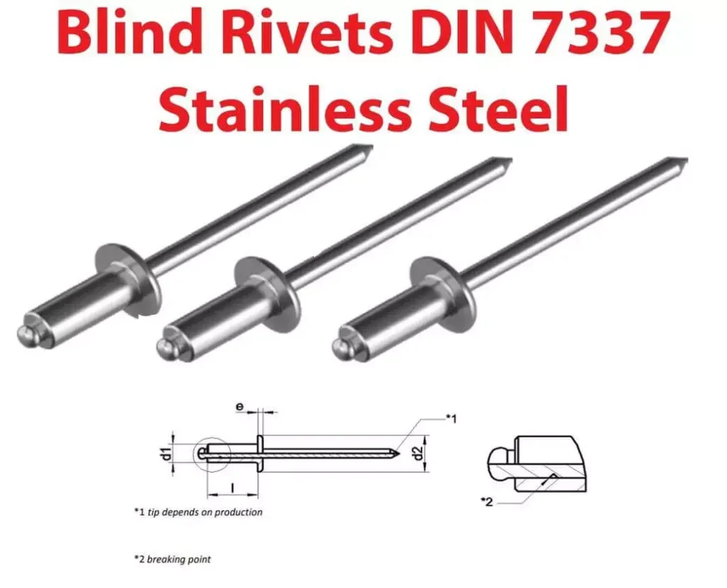 DIN 7337 Blind Rivets Stainless Steel