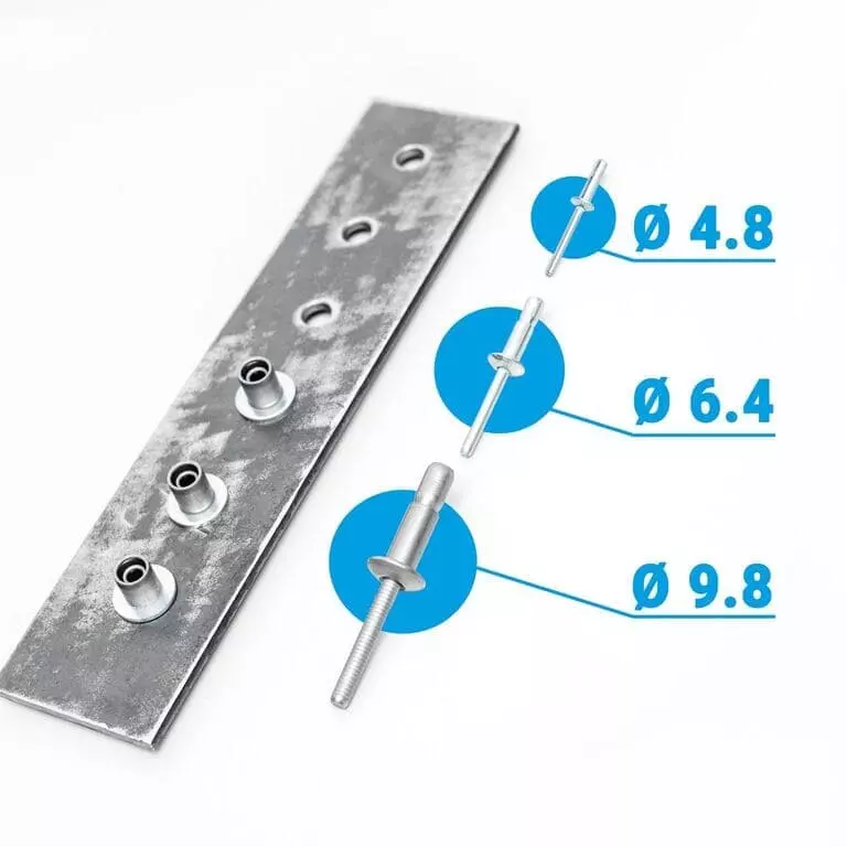 Sizes of Rivmate Monobolt Rivets