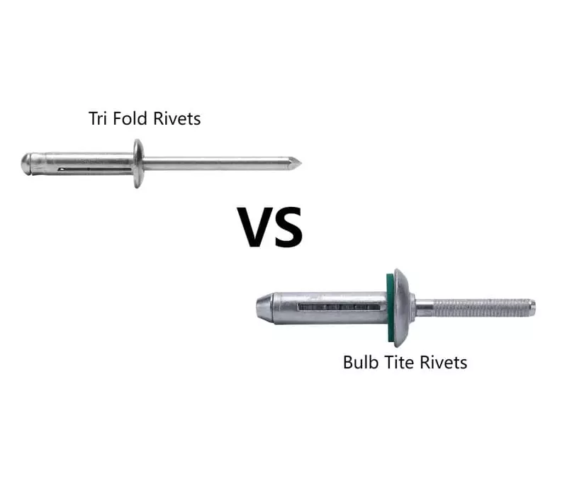 Tri Fold Rivets vs Bulb Tite Rivets