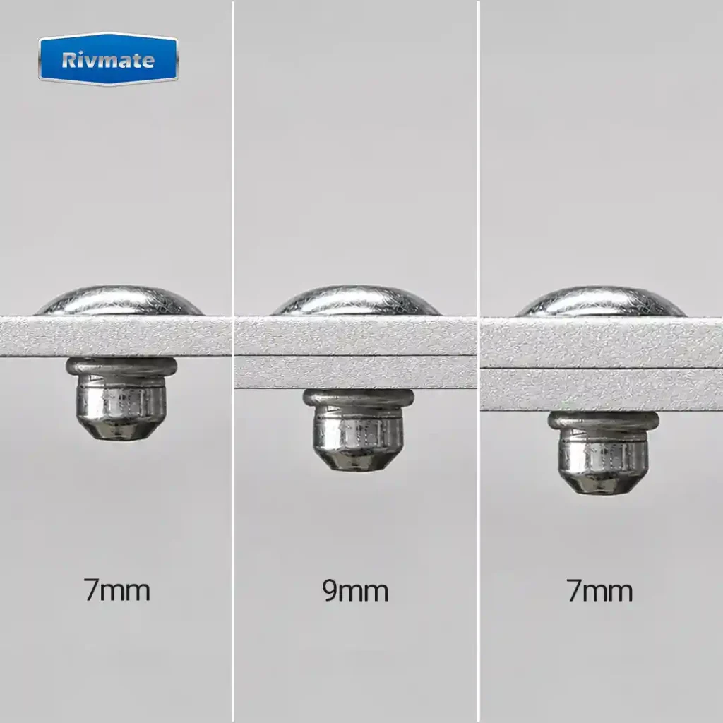 stack production assemblies of varying thicknesses