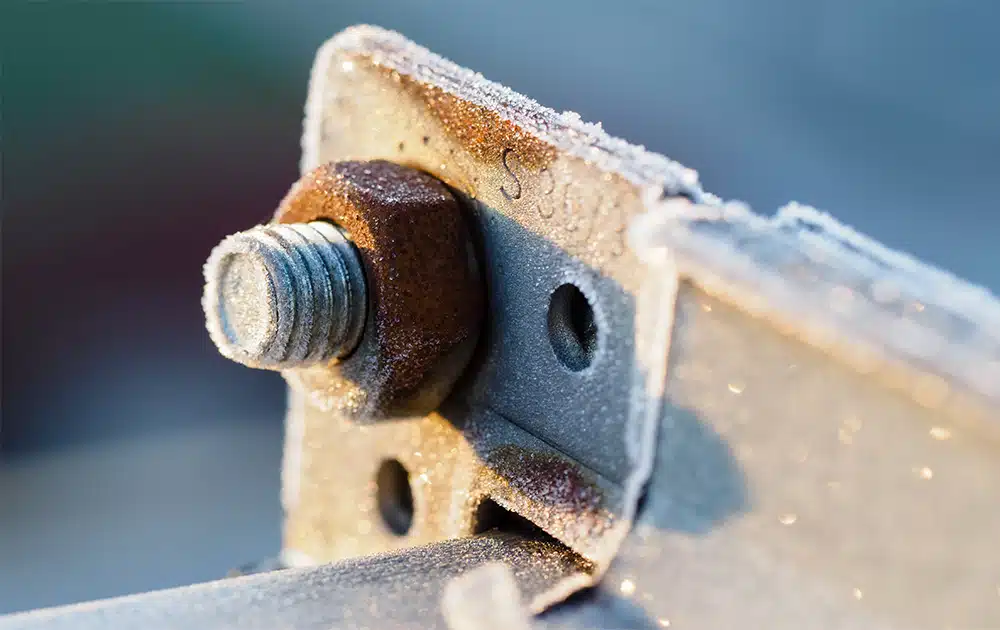 galvanic corrosion when riveting copper sheets