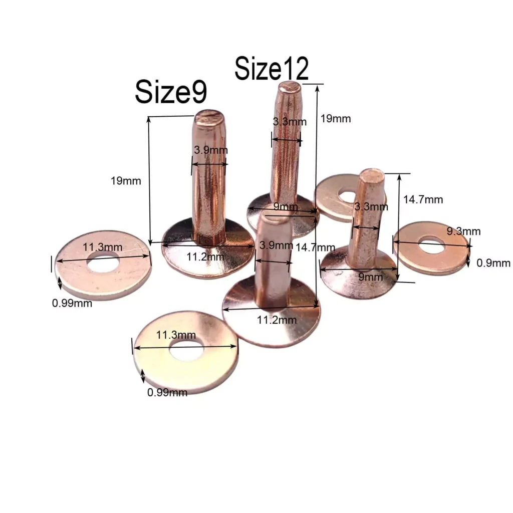 9 vs 12 copper rivets