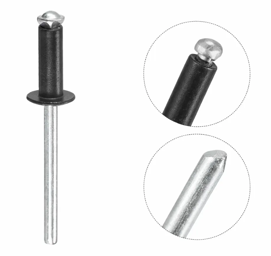 Black Open-End Blind Rivet