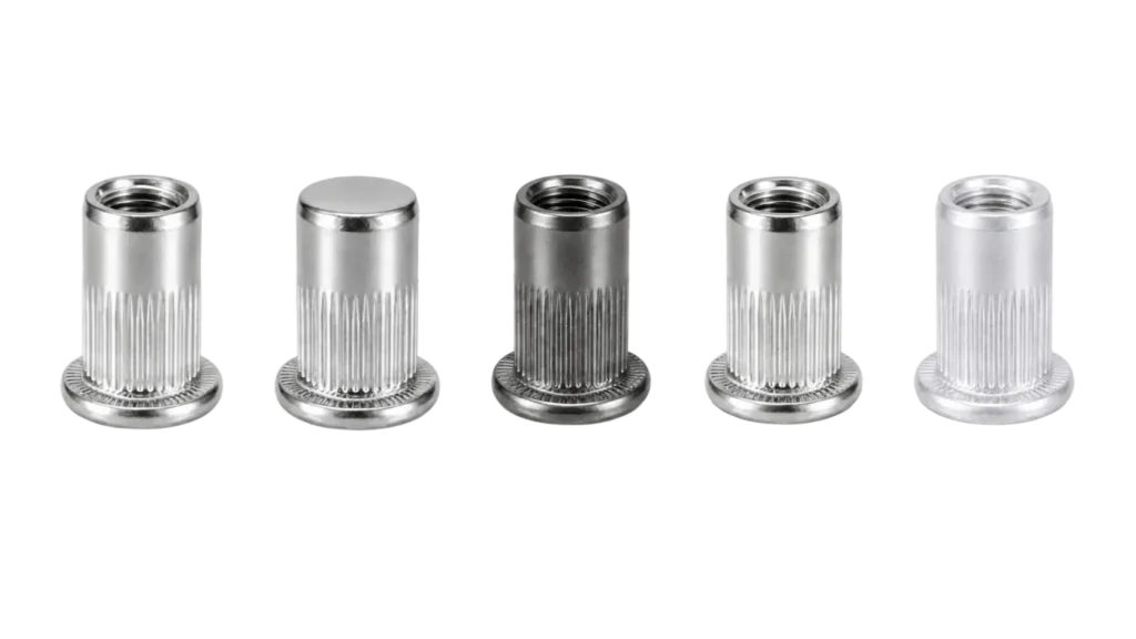 Knurled rivet nuts