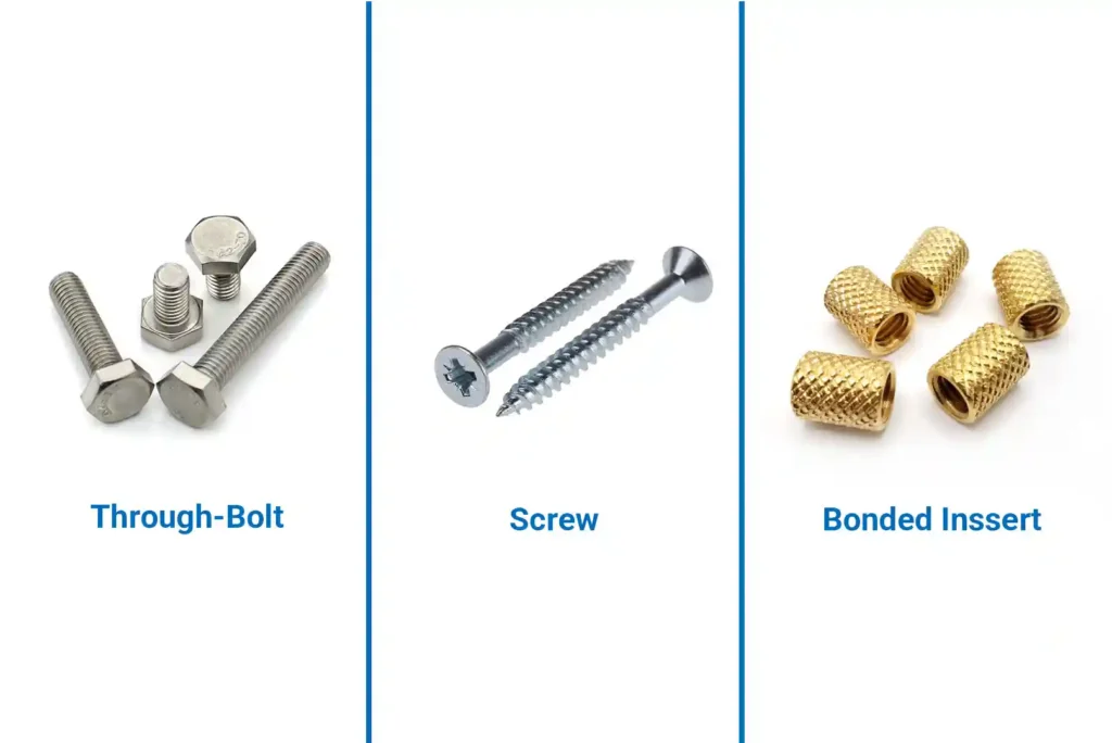 When Should You Use a Through-Bolt, Screw or Bonded Insert Instead