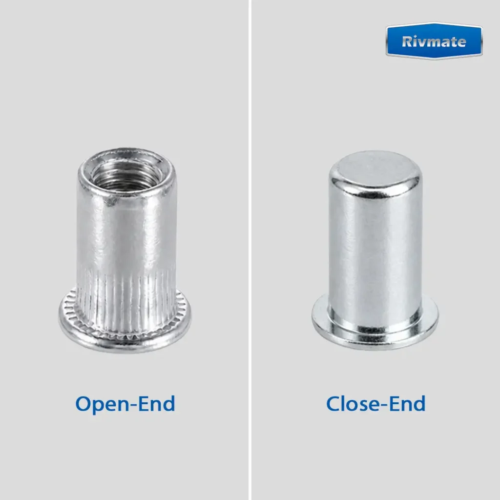 open rivet nuts vs close rivet nuts