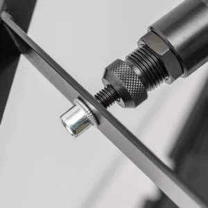 Supports single-sided installation without requiring access to the rear of the sheet metal